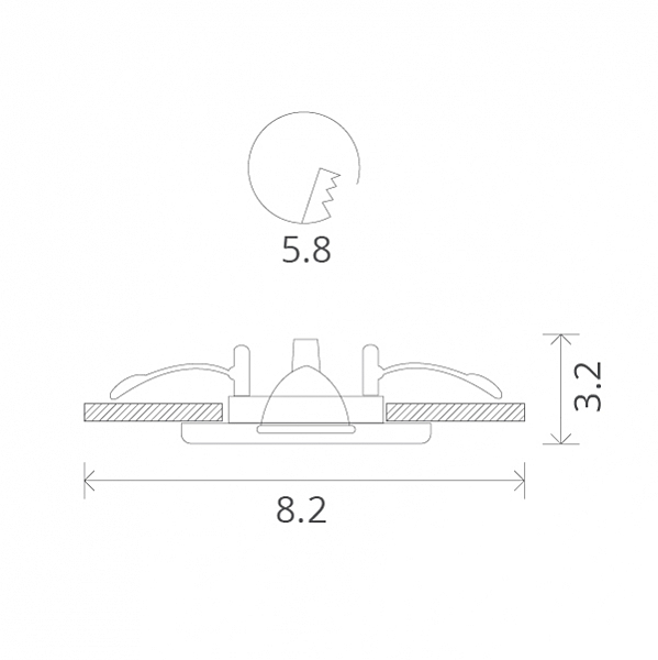 Встраиваемый светильник Arte Lamp A1203PL-1GO