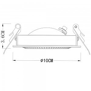 Встраиваемый светильник Arte Lamp A3007PL-1WH