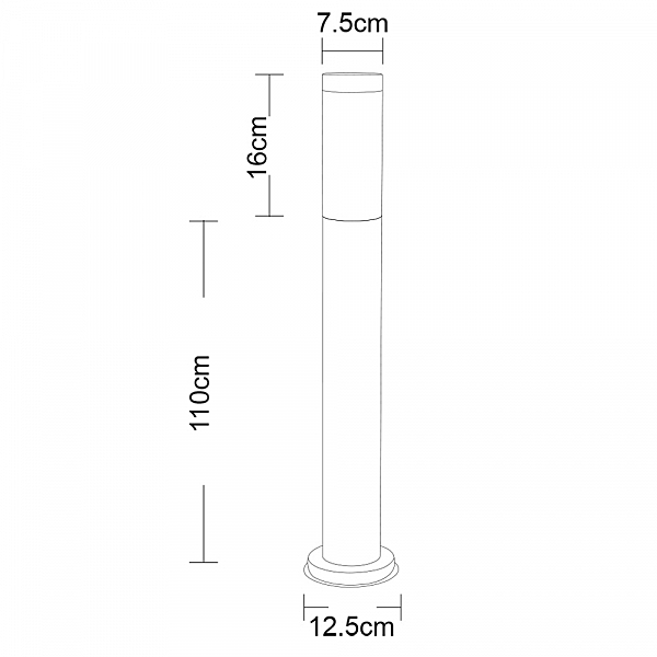 Уличный наземный светильник Arte Lamp A3157PA-1SS