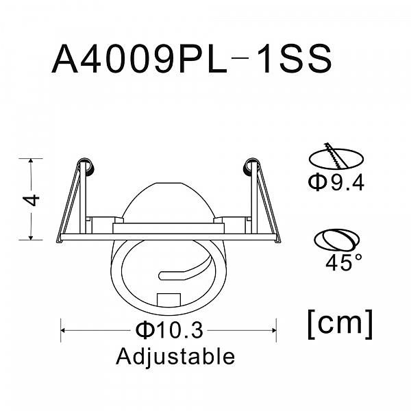 Встраиваемый светильник Arte Lamp A4009PL-1SS