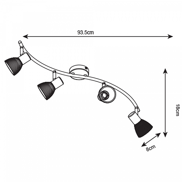 Светильник спот Arte Lamp A5062PL-4SS