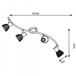 Светильник спот Arte Lamp A5062PL-4SS