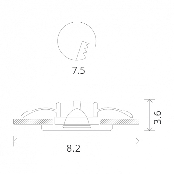 Встраиваемый светильник Arte Lamp A5440PL-1SS