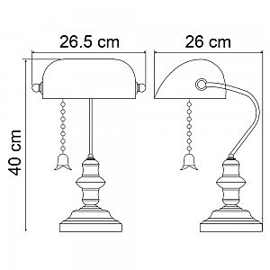 Настольная лампа Arte Lamp BANKER A2492LT-1AB