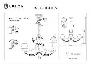 Подвесная люстра Freya Garcia FR2908-PL-08-BZ