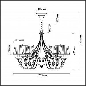 Подвесная люстра Odeon Light Niagara 3921/6