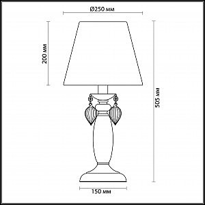 Настольная лампа Odeon Light Persia 3925/1T