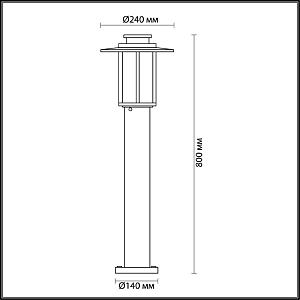 Уличный наземный светильник Odeon Light Mito 4047/1F