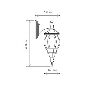 Уличный настенный светильник Elektrostandard 1001 1001D черный / 9913-G (GL 1001D)