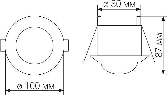 Elektrostandart SNS-M-03 SNS-M-03 8m 2,2-4m 1200W IP20 360 Белый