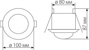 Elektrostandart SNS-M-03 SNS-M-03 8m 2,2-4m 1200W IP20 360 Белый