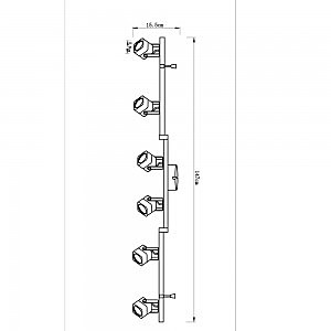 Светильник спот Arte Lamp Lente A1314PL-6BK