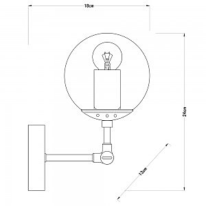 Настенное бра Arte Lamp Bolla A1664AP-1BK