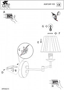 Настенное бра Arte Lamp CALIFORNIA A2872AP-1AB