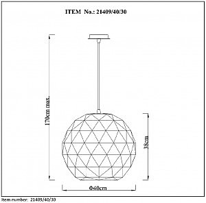 Светильник подвесной Lucide Otona 21409/40/30