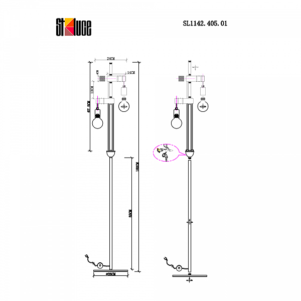 Торшер Evoluce Bagetti SL1142.405.01