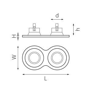 Встраиваемый светильник Lightstar Domino D6270707