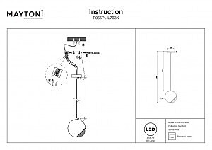 Светильник подвесной Maytoni Akis P065PL-L7B3K