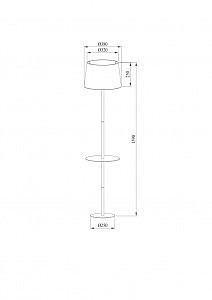 Торшер Arte Lamp Connor A2102PN-1WH