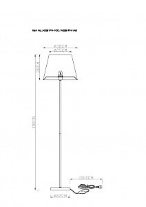 Торшер Arte Lamp Elba A2581PN-1AB