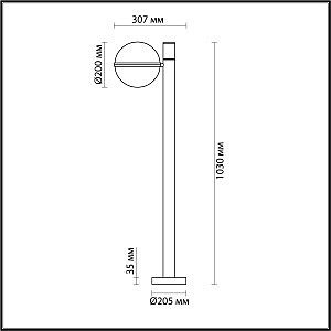 Уличный наземный светильник Odeon Light Lomeo 4832/1F