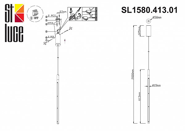 Светильник подвесной ST Luce Ralio SL1580.413.01