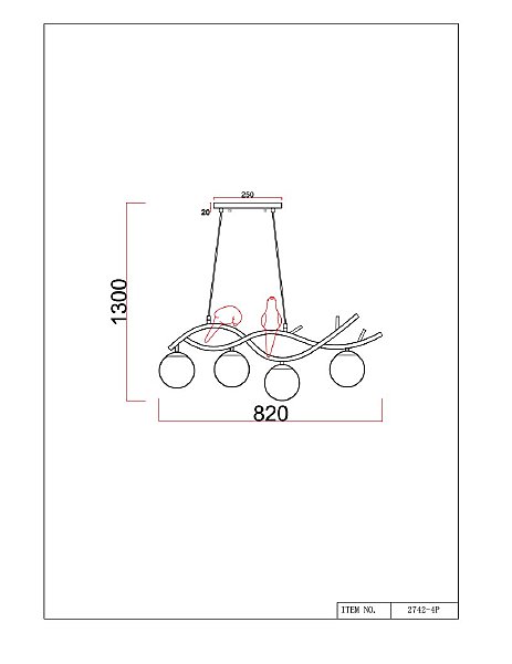 Подвесная люстра F-Promo Avis 2742-4P