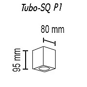 Накладной светильник TopDecor Tubo Tubo8 SQ P1 18