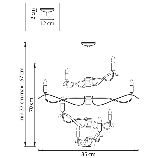 Люстра на штанге Lightstar Ragno 733283