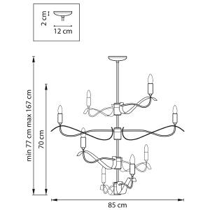 Люстра на штанге Lightstar Ragno 733283