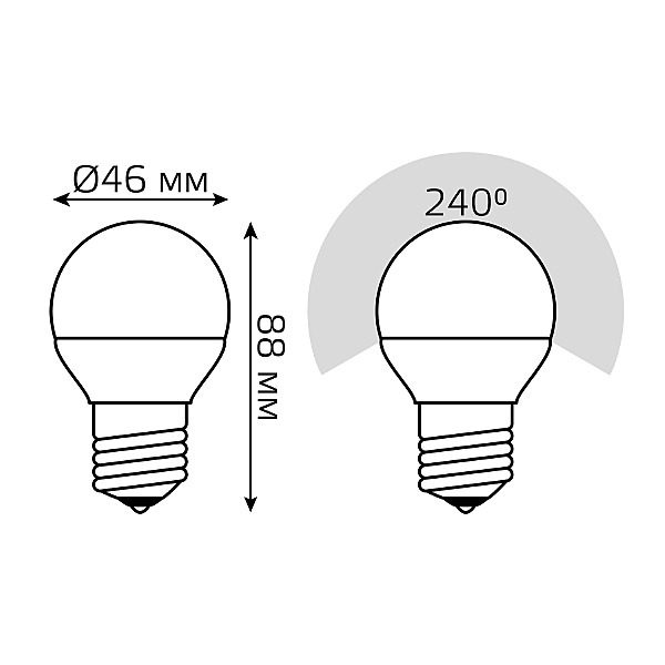 Светодиодная лампа Gauss RGBW+dim 105102406