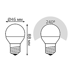 Светодиодная лампа Gauss RGBW+dim 105102406