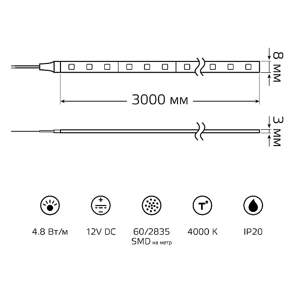 LED лента Gauss Basic BT004