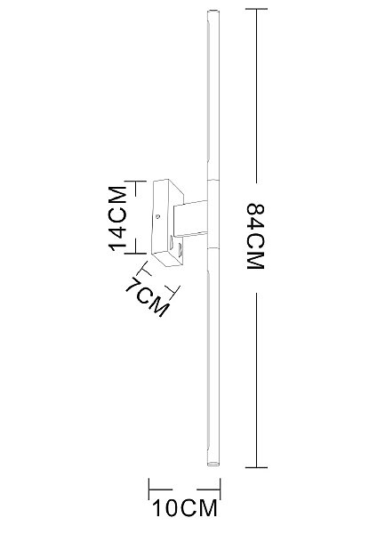 Настенный светильник Arte Lamp Lines A2029AP-1BK