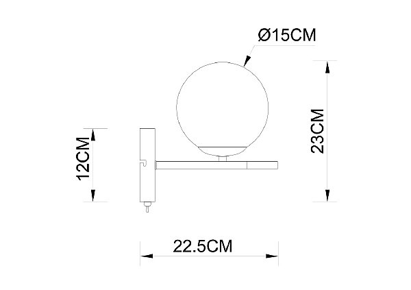 Настенное бра Arte Lamp Alcor A2224AP-1BK