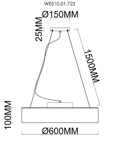 Подвесная люстра Wertmark Edera WE510.01.723