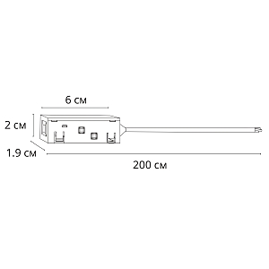 Коннектор-токопровод для шинопровода Arte Lamp Linea-Accessories A482206