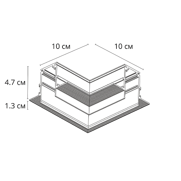 Коннектор угловой для встраиваемого шинопровода Arte Lamp Linea-Accessories A487706