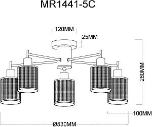 Потолочная люстра MyFar Solo MR1441-5C