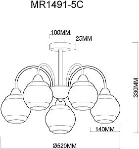 Потолочная люстра MyFar Kris MR1491-5C