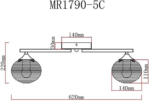 Потолочная люстра MyFar Gloria MR1790-5C