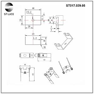 Монтажная скоба для ST017.129.05 ST Luce Светодиодные Ленты ST017.029.05