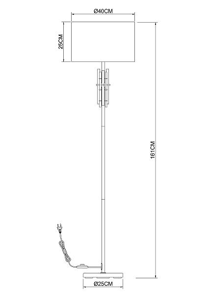 Торшер Arte Lamp Taygeta A4097PN-1CC