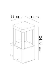 Уличный настенный светильник Arte Lamp Pherkad A2726AL-1BK