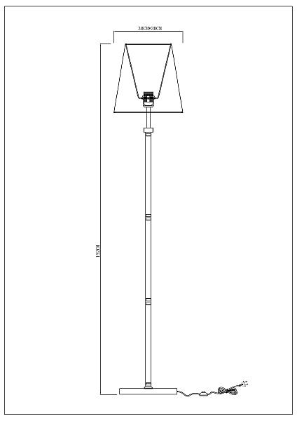 Торшер Arte Lamp Kensington A4098PN-1CC