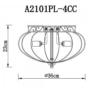 Потолочная люстра Arte Lamp VENEZIA A2101PL-4CC