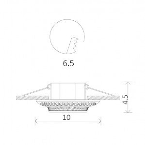 Встраиваемый светильник с узорами Occhio A5280PL-1WA Arte Lamp