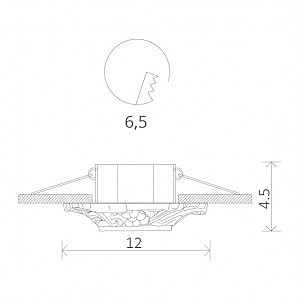 Встраиваемый светильник с узорами Occhio A5285PL-1SG Arte Lamp