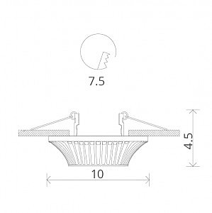 Встраиваемый светильник с узорами Arena A5298PL-1BA Arte Lamp