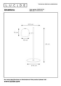 Настольная лампа Lucide Skanska 03603/05/31